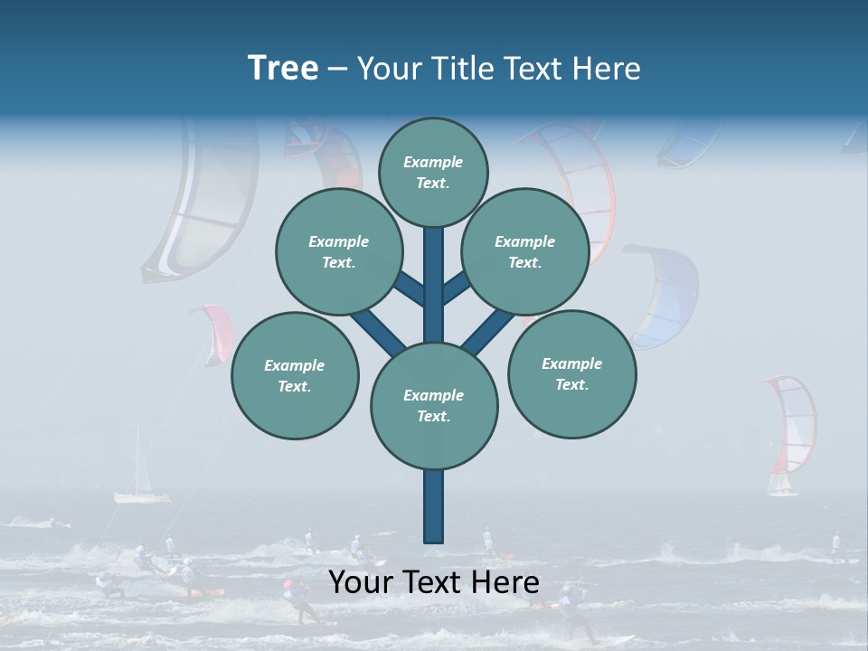 Wing People Kitesurf PowerPoint Template