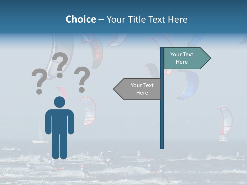 Wing People Kitesurf PowerPoint Template
