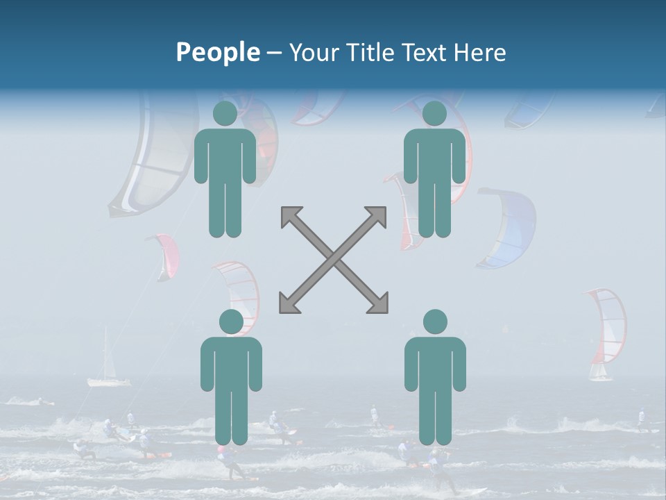Wing People Kitesurf PowerPoint Template