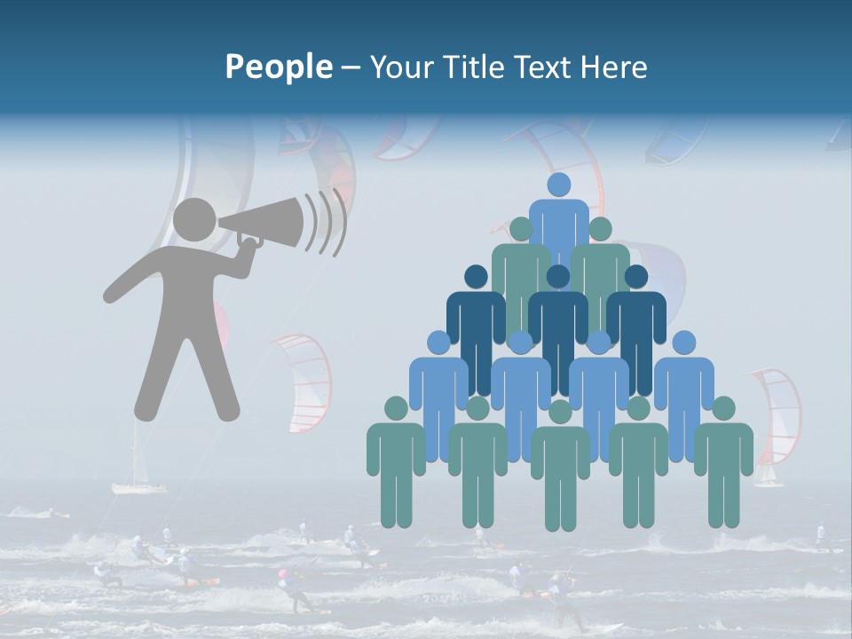 Wing People Kitesurf PowerPoint Template