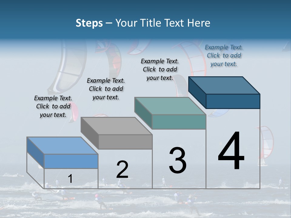 Wing People Kitesurf PowerPoint Template
