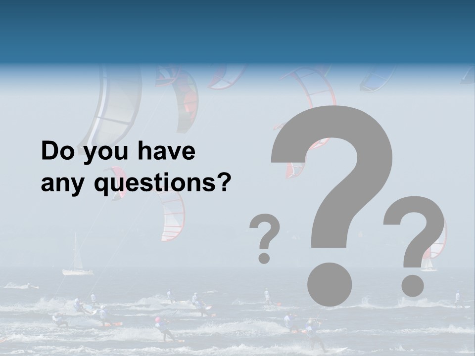 Wing People Kitesurf PowerPoint Template