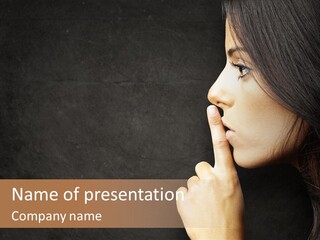 Woman Sign Calm PowerPoint Template