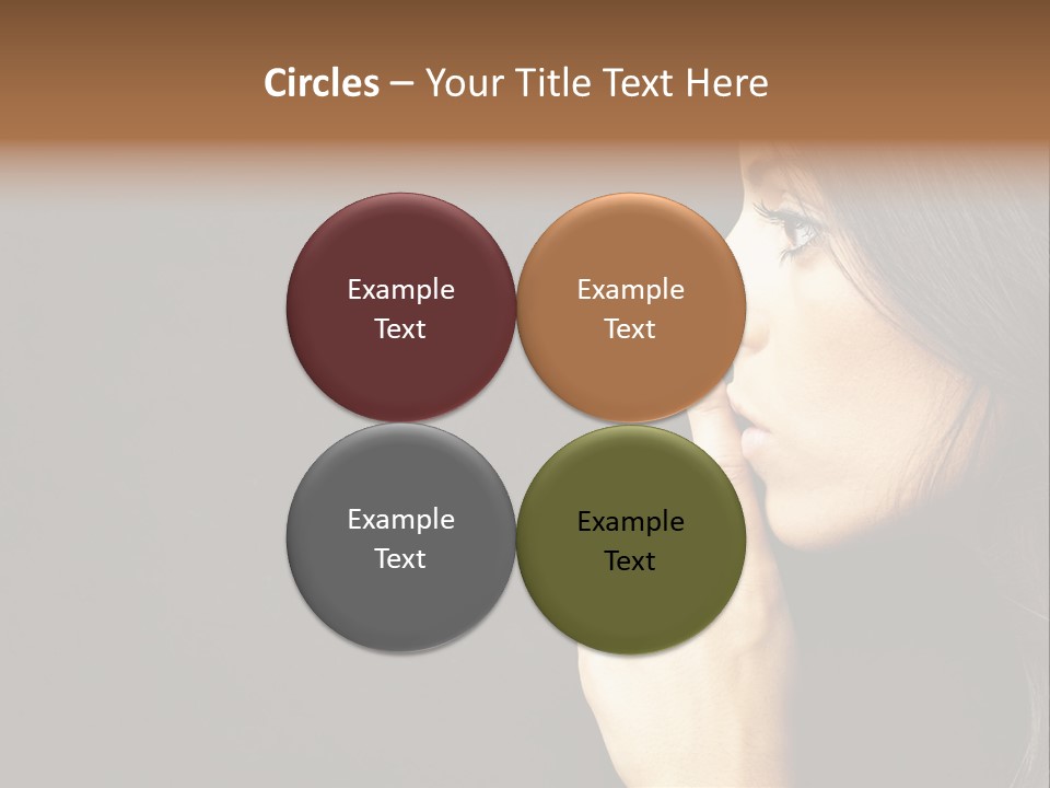 Woman Sign Calm PowerPoint Template