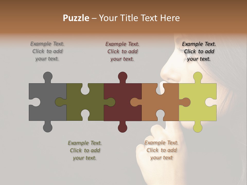 Woman Sign Calm PowerPoint Template