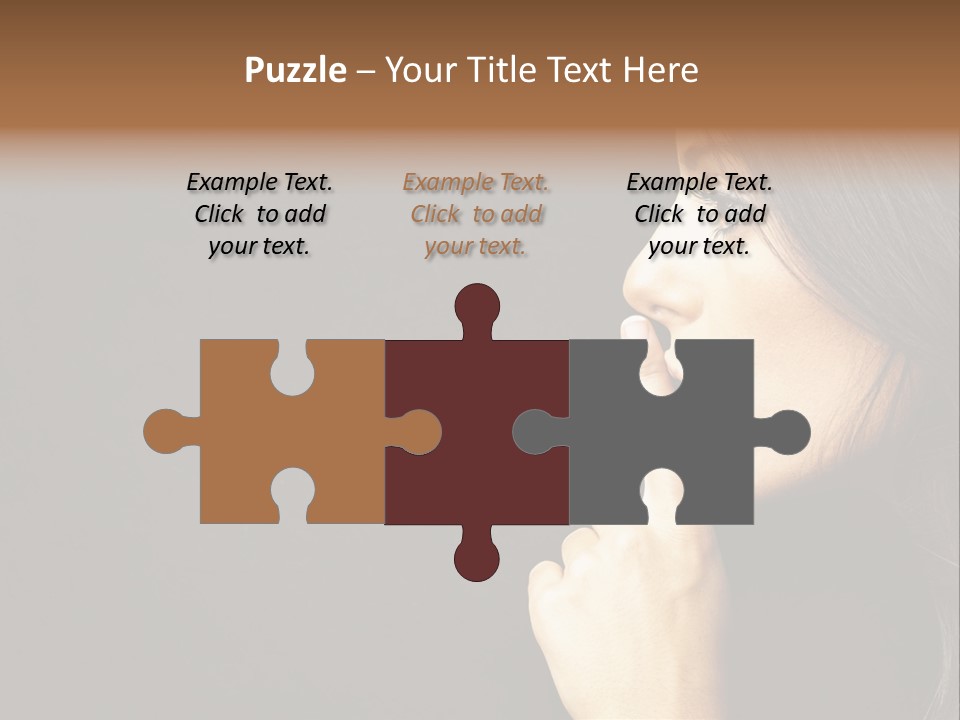 Woman Sign Calm PowerPoint Template