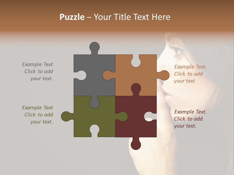 Woman Sign Calm PowerPoint Template