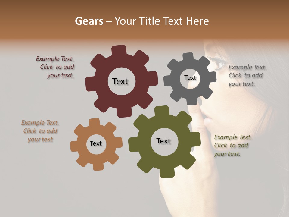 Woman Sign Calm PowerPoint Template