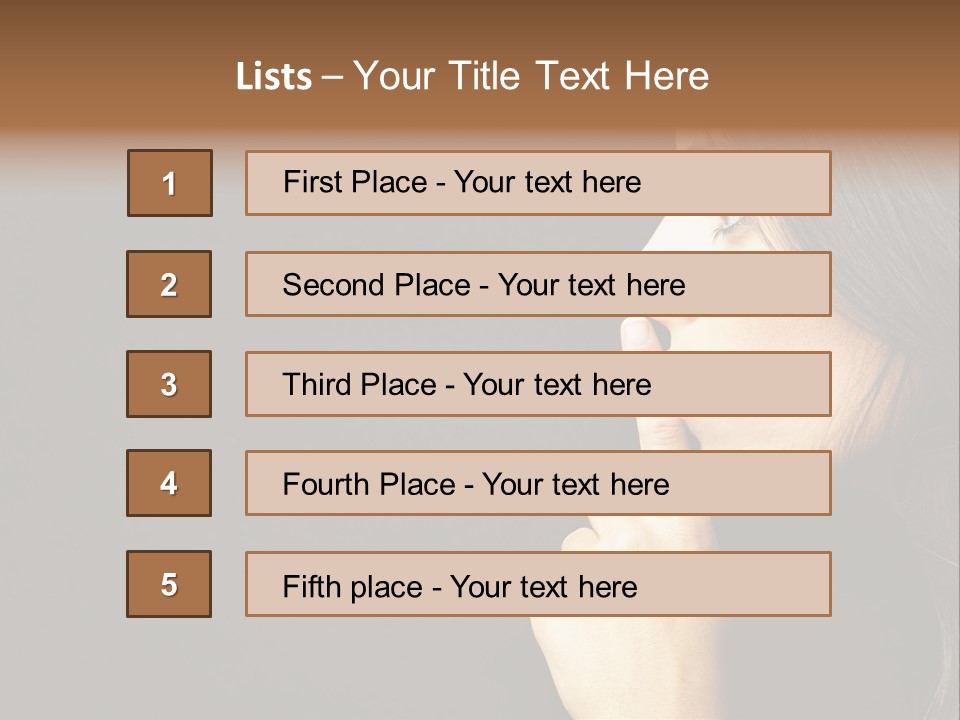 Woman Sign Calm PowerPoint Template