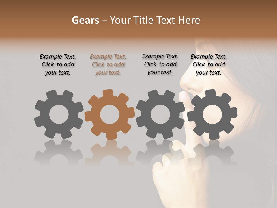 Woman Sign Calm PowerPoint Template