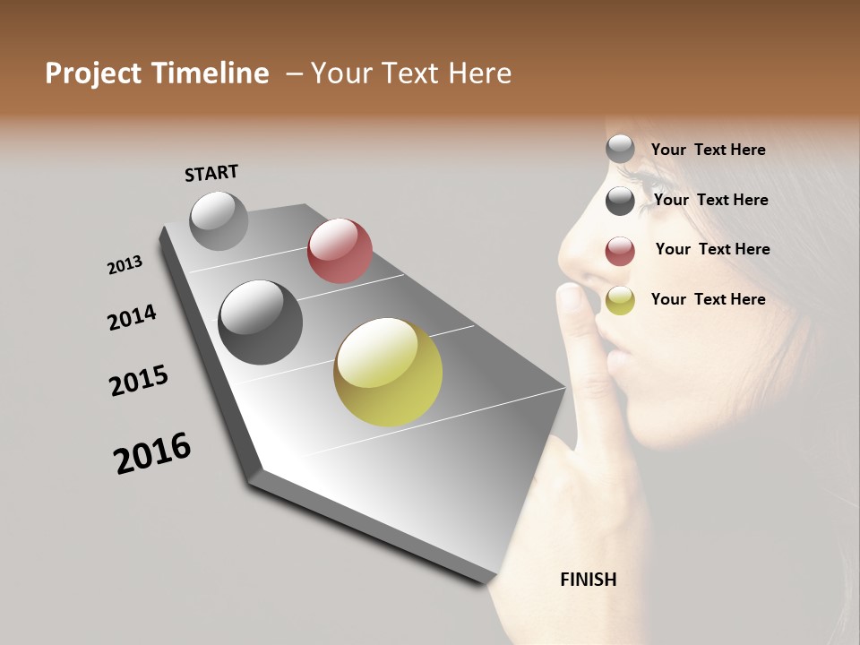 Woman Sign Calm PowerPoint Template