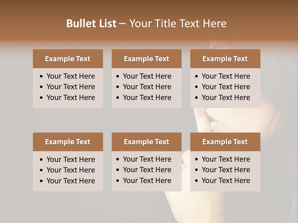 Woman Sign Calm PowerPoint Template