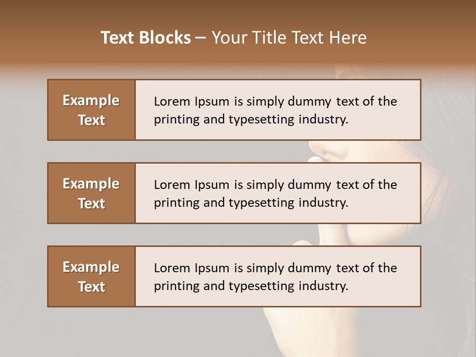 Woman Sign Calm PowerPoint Template