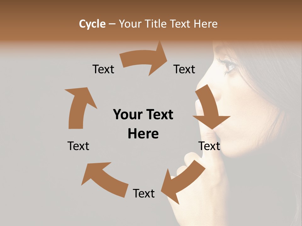 Woman Sign Calm PowerPoint Template