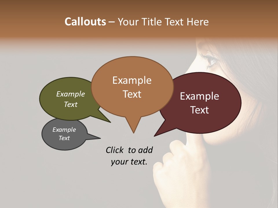 Woman Sign Calm PowerPoint Template