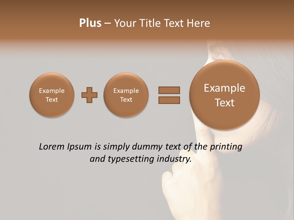 Woman Sign Calm PowerPoint Template