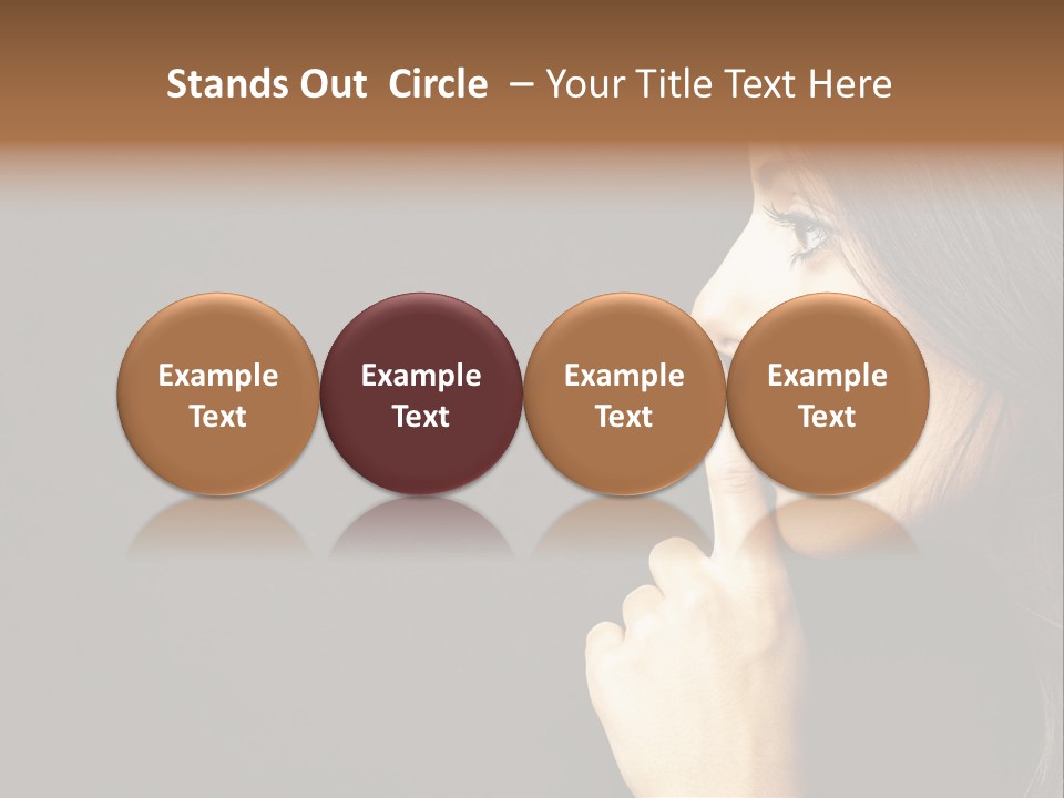 Woman Sign Calm PowerPoint Template