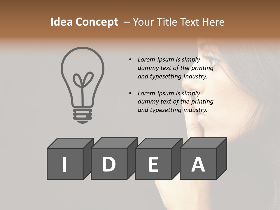 Woman Sign Calm PowerPoint Template