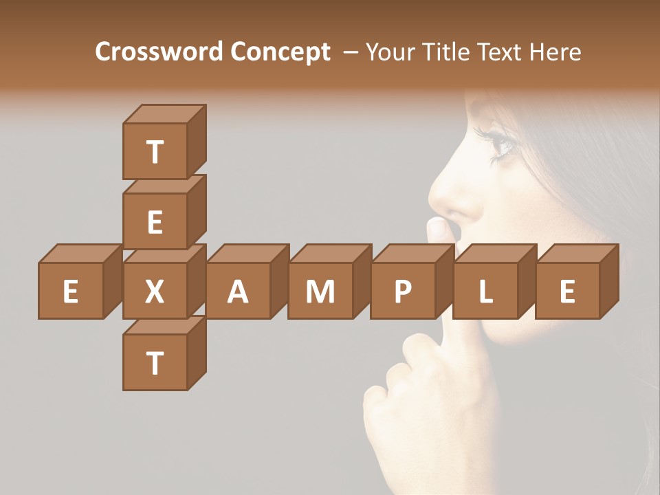 Woman Sign Calm PowerPoint Template