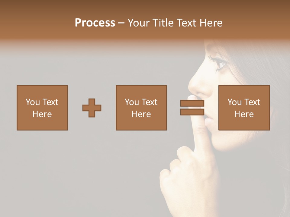 Woman Sign Calm PowerPoint Template