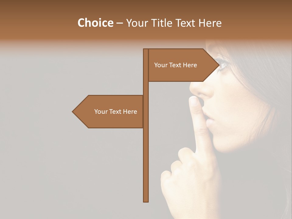 Woman Sign Calm PowerPoint Template