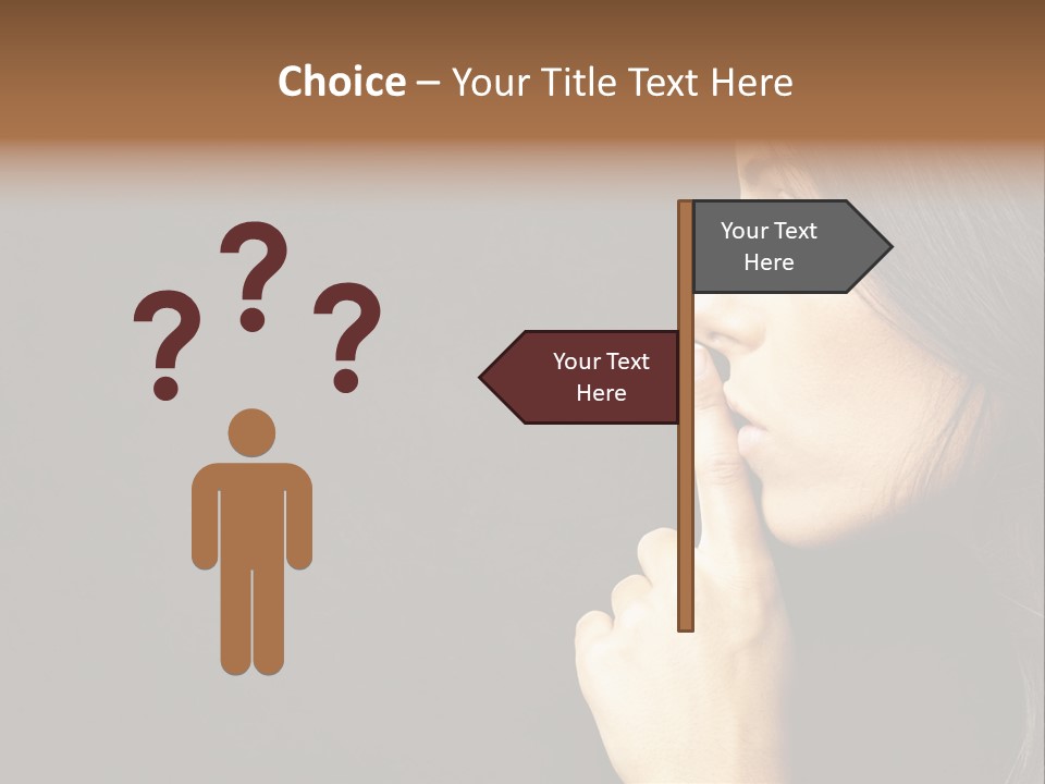 Woman Sign Calm PowerPoint Template