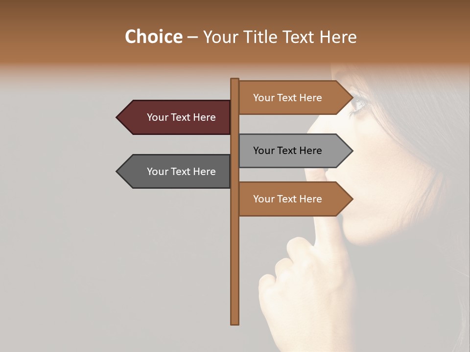 Woman Sign Calm PowerPoint Template