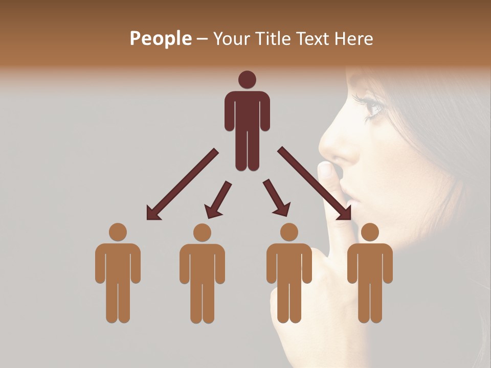 Woman Sign Calm PowerPoint Template