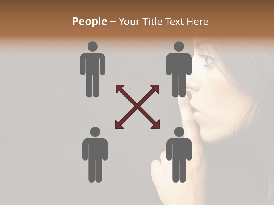 Woman Sign Calm PowerPoint Template