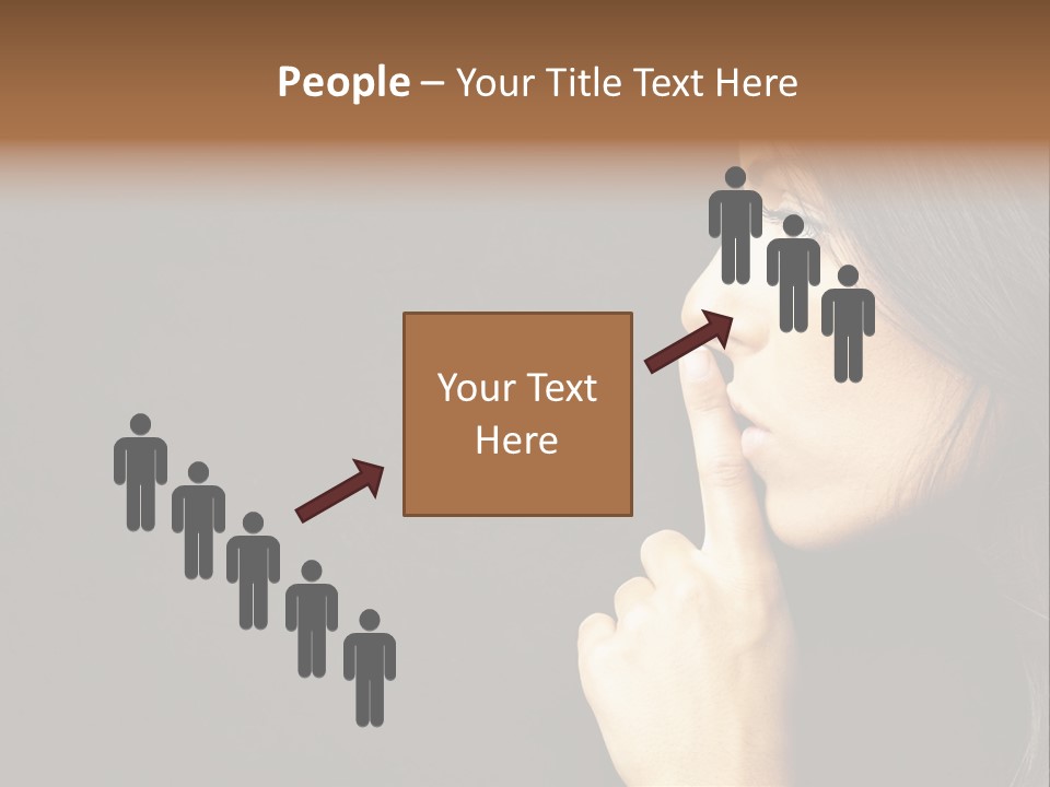 Woman Sign Calm PowerPoint Template