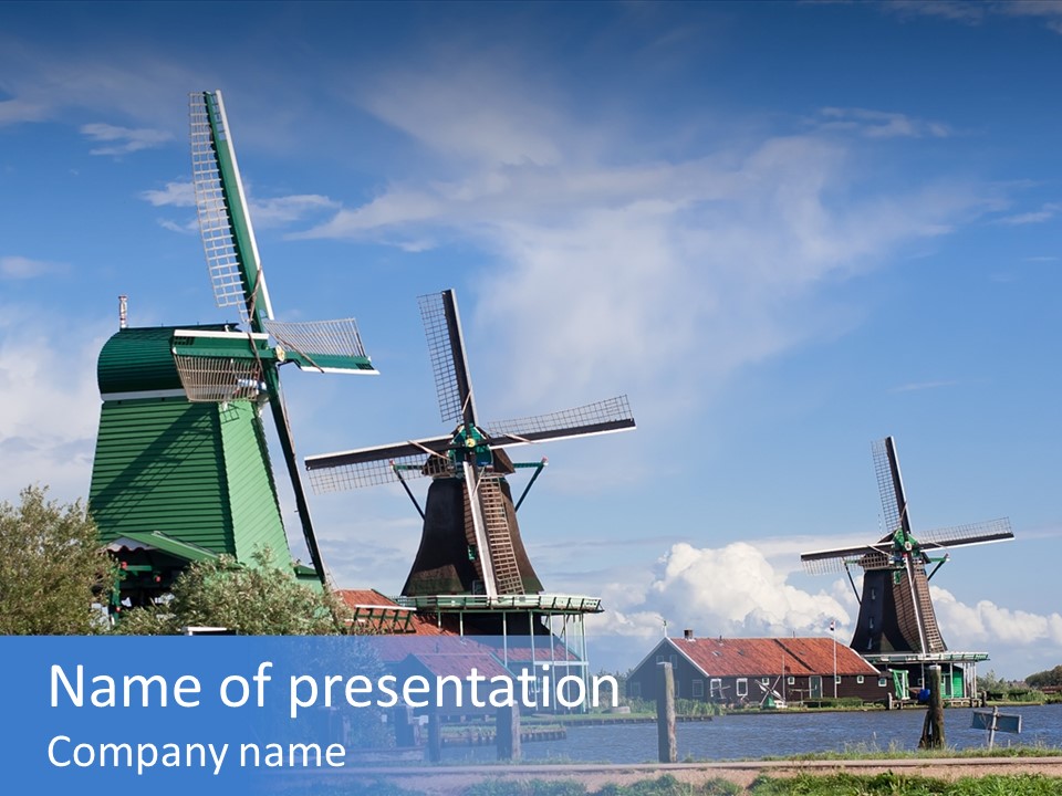 Netherlands Energy Countryside PowerPoint Template