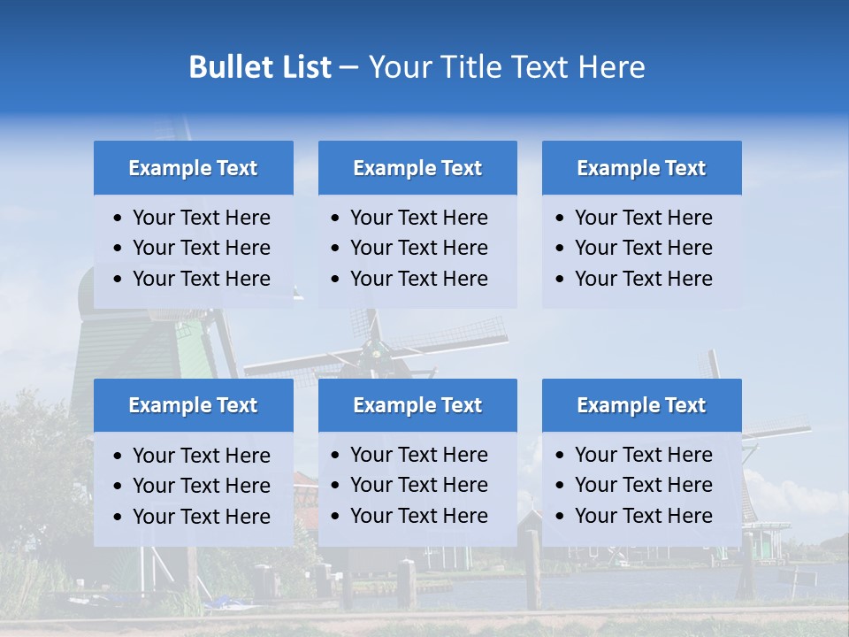 Netherlands Energy Countryside PowerPoint Template