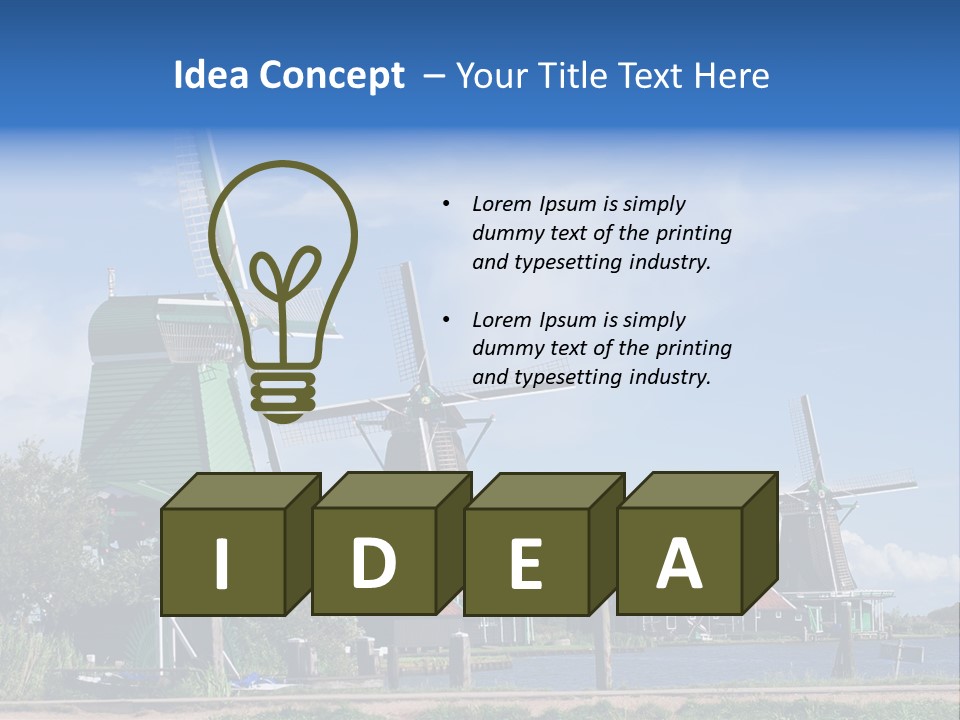 Netherlands Energy Countryside PowerPoint Template