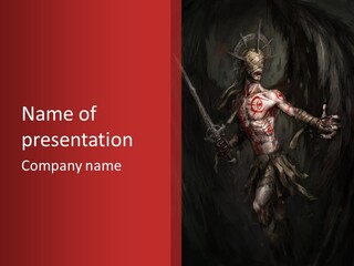 Death Satan Illustration PowerPoint Template