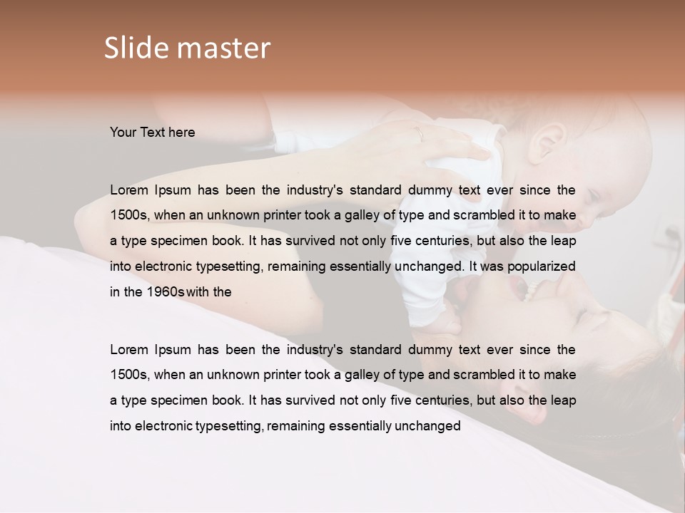 Carefree Offspring Beautiful PowerPoint Template