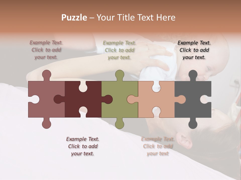 Carefree Offspring Beautiful PowerPoint Template