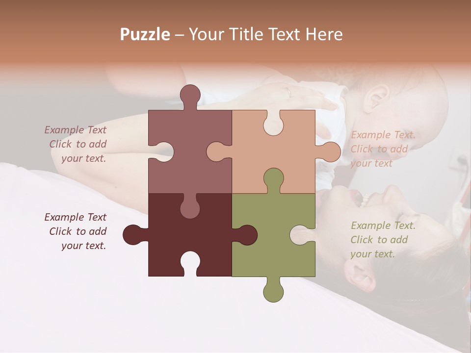 Carefree Offspring Beautiful PowerPoint Template