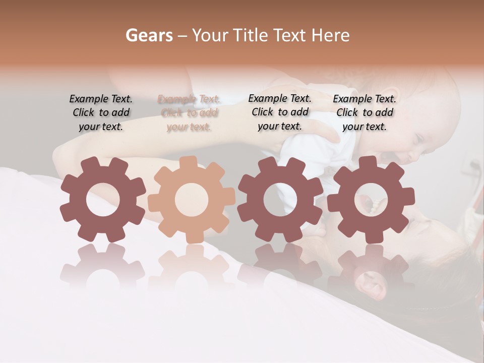 Carefree Offspring Beautiful PowerPoint Template