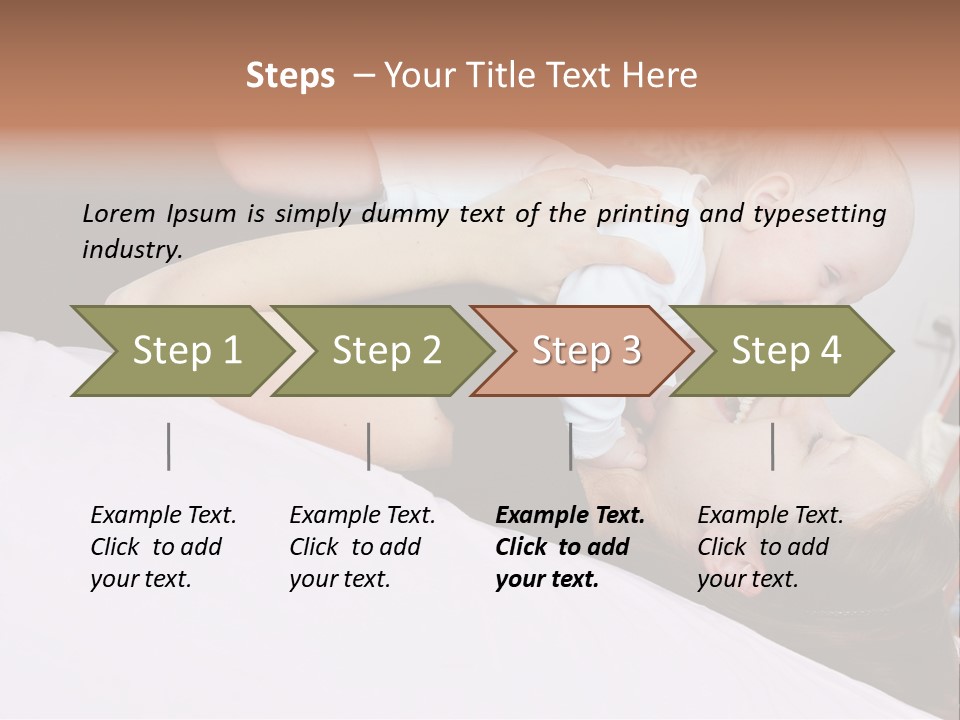 Carefree Offspring Beautiful PowerPoint Template