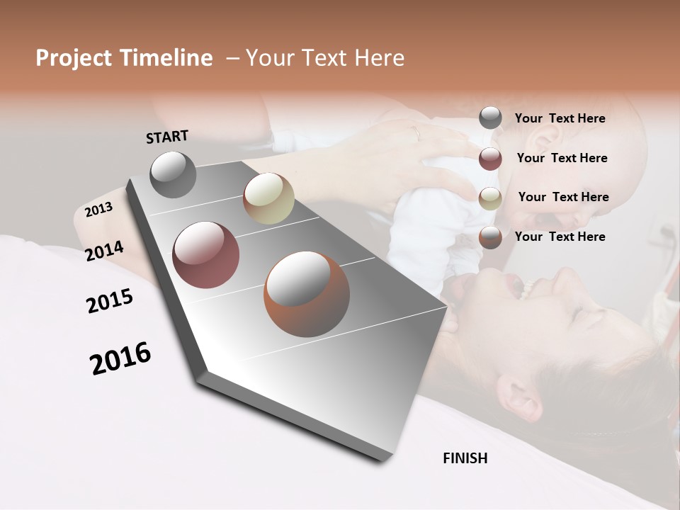 Carefree Offspring Beautiful PowerPoint Template