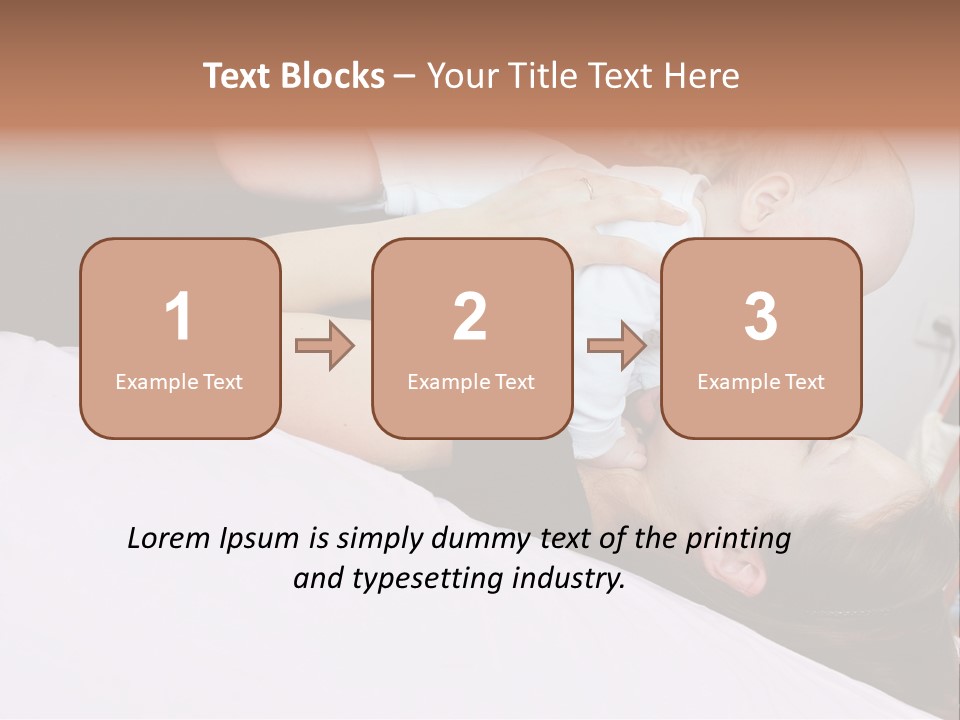 Carefree Offspring Beautiful PowerPoint Template