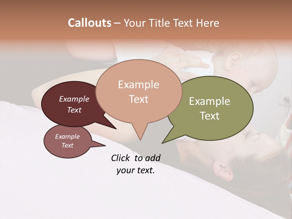 Carefree Offspring Beautiful PowerPoint Template