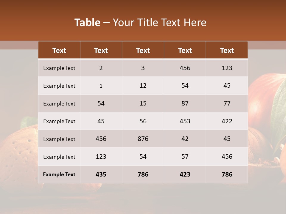 Mast Calorie Fruit PowerPoint Template
