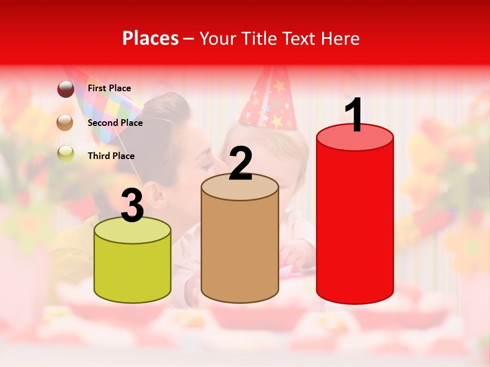 Female Celebrating Gift PowerPoint Template