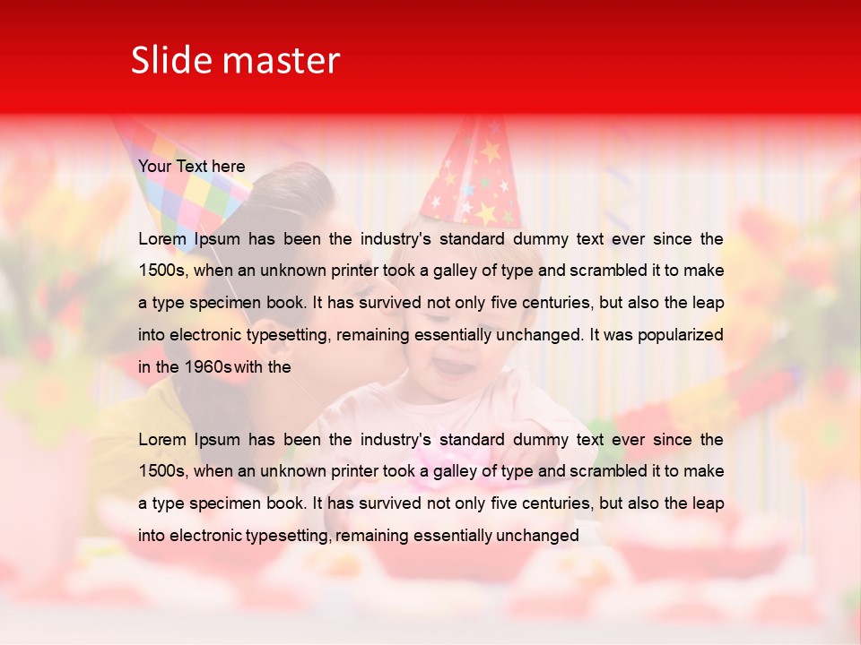 Female Celebrating Gift PowerPoint Template