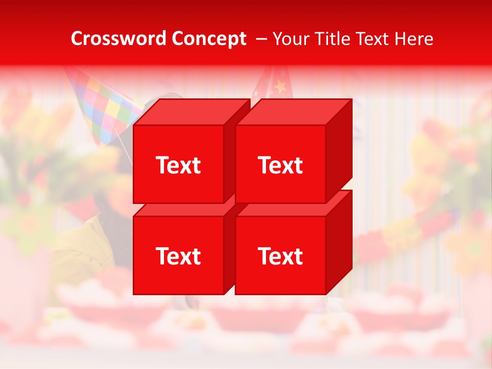 Female Celebrating Gift PowerPoint Template