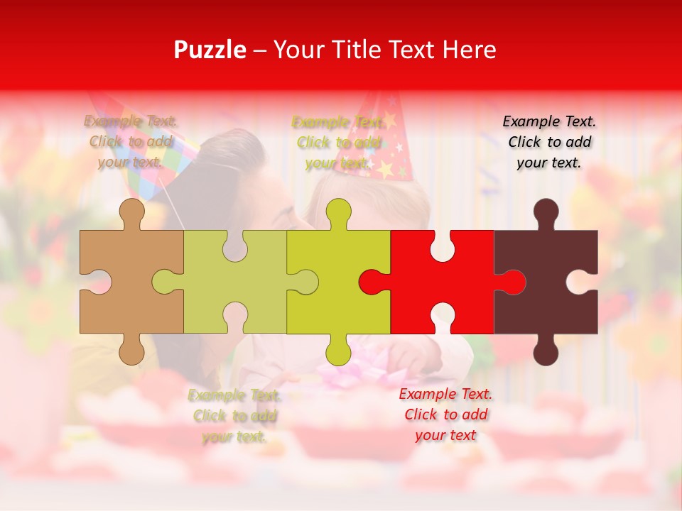 Female Celebrating Gift PowerPoint Template