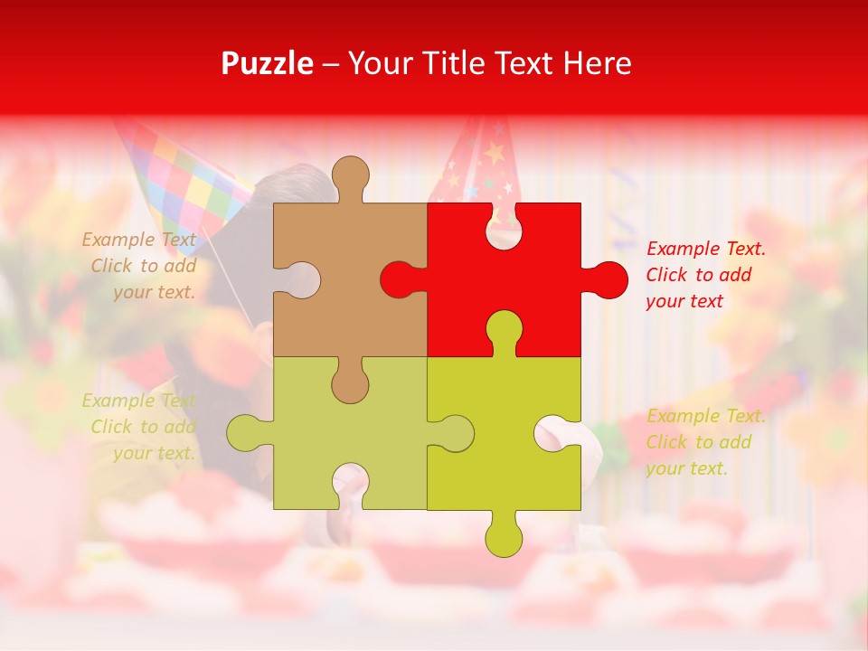 Female Celebrating Gift PowerPoint Template