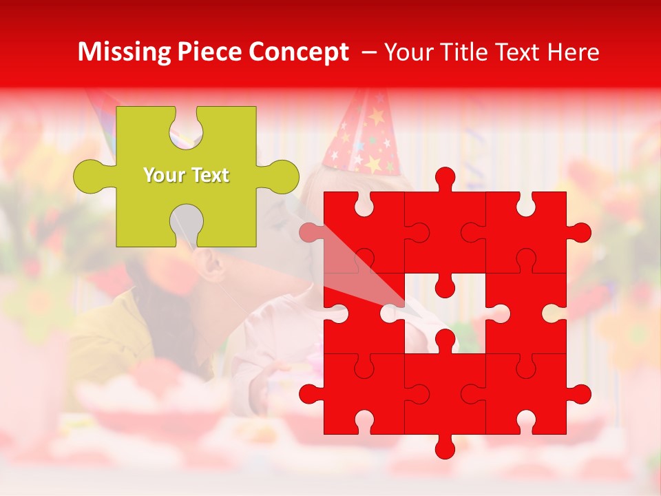 Female Celebrating Gift PowerPoint Template