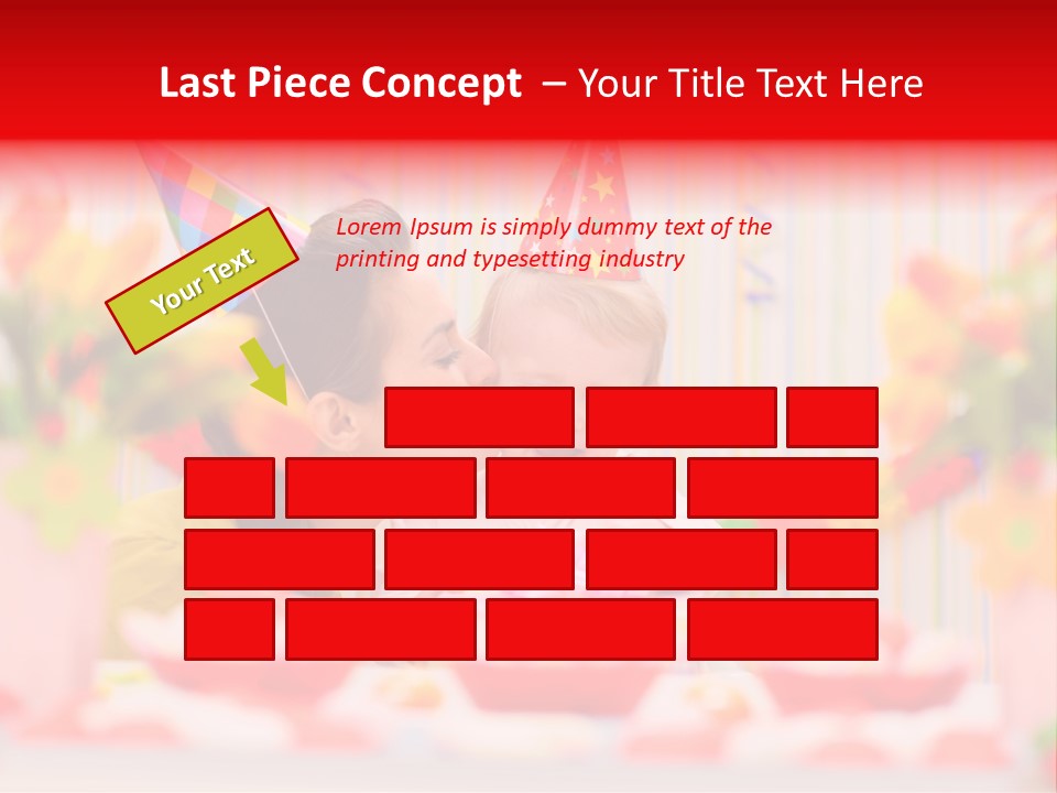 Female Celebrating Gift PowerPoint Template